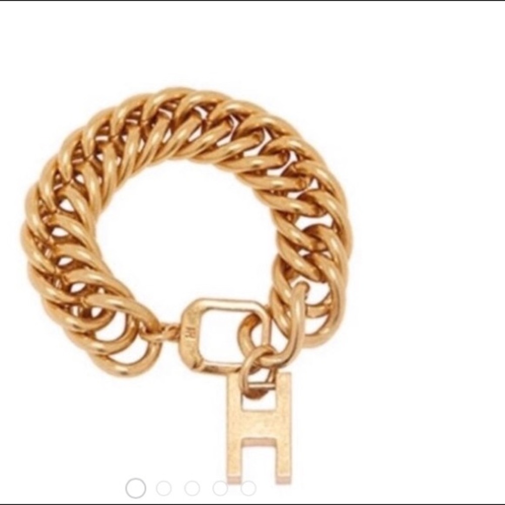 HERITAGE LINK BRACELET 14K Plate chunky chain -H